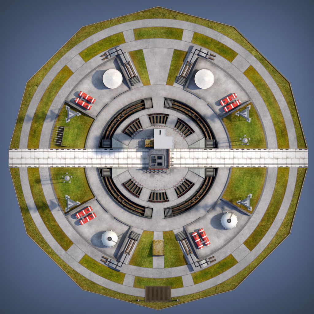 Rocket launch complex 3D model_14