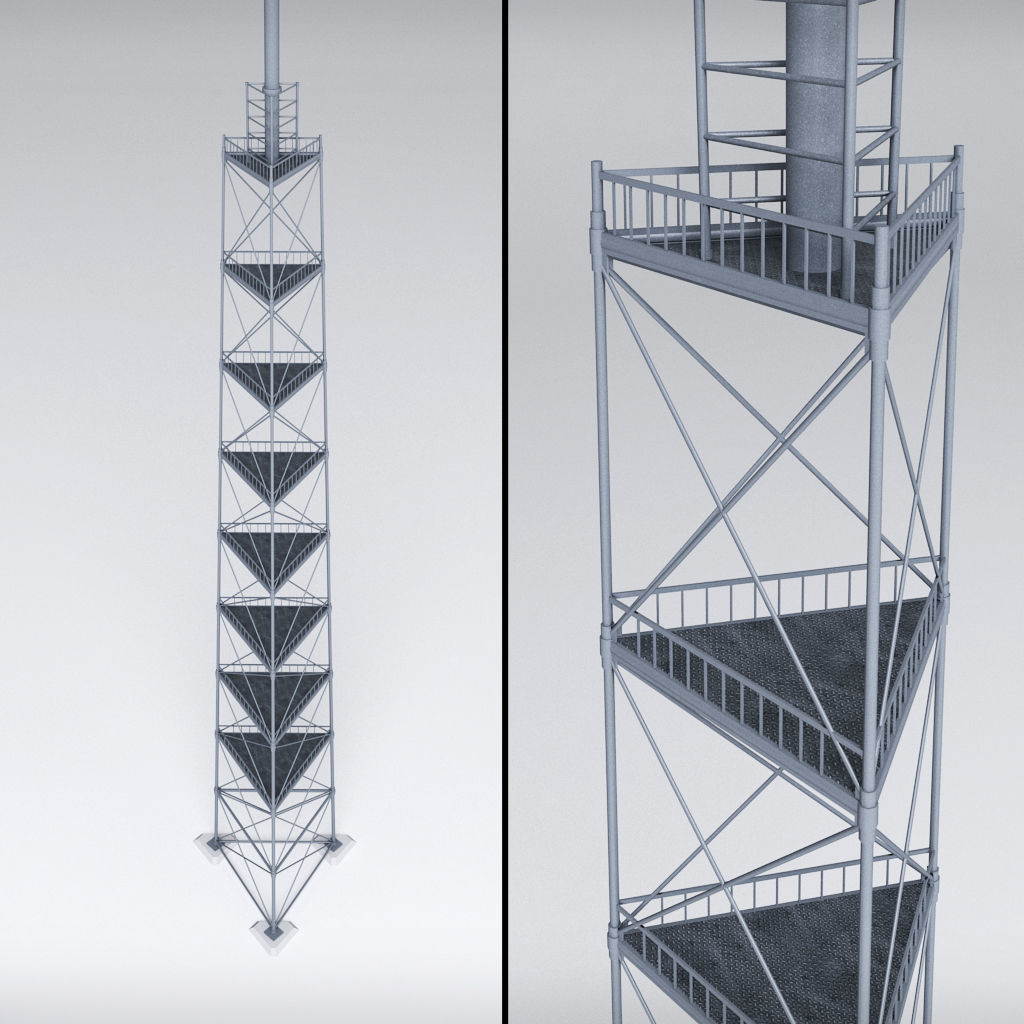 Rocket launch complex 3D model_25