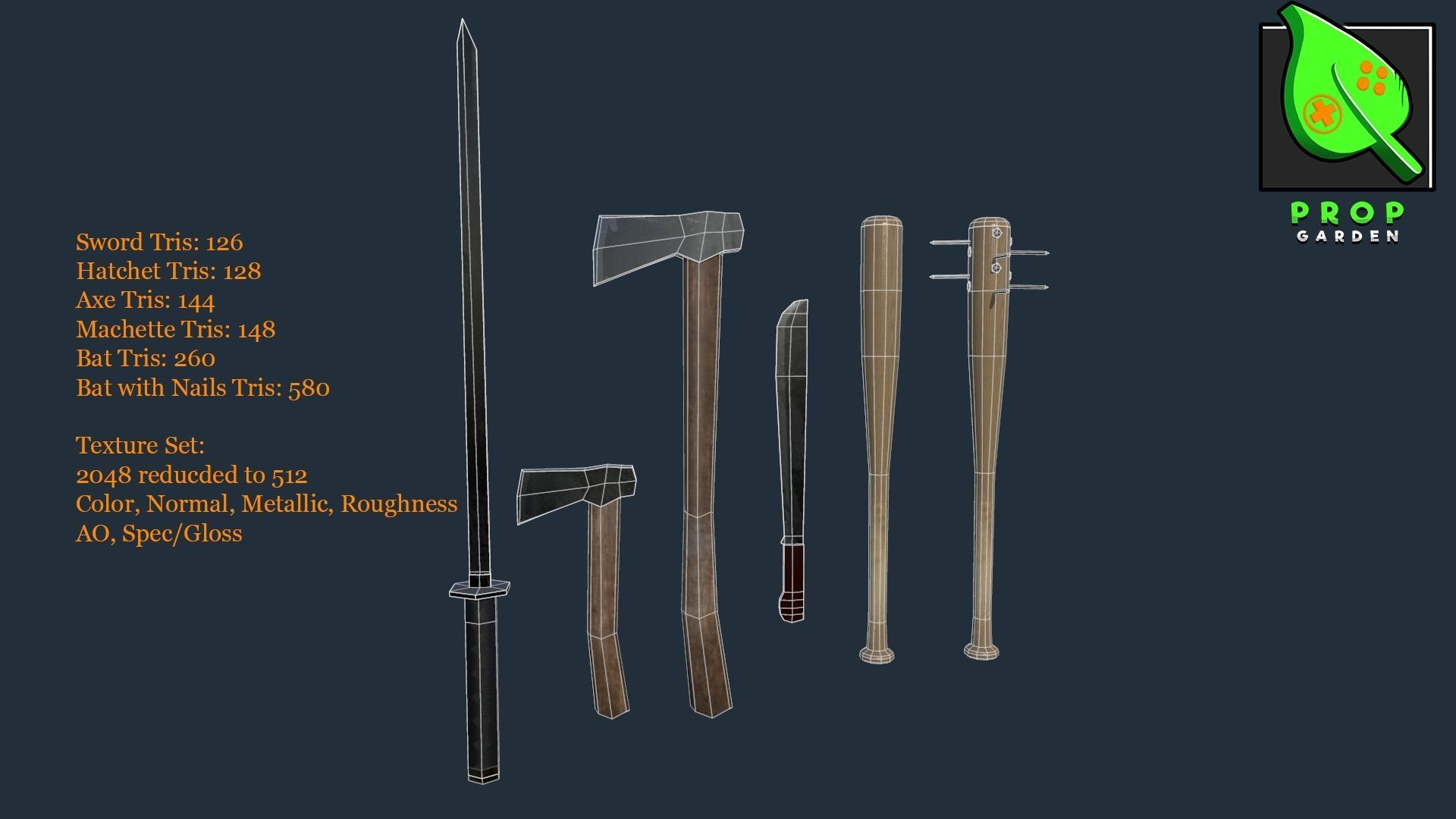 Lowpoly Mobile Weapons Kit Low-poly 3D model_14