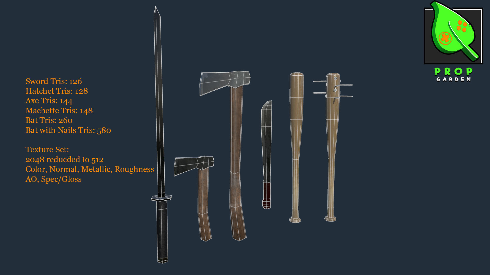 Lowpoly Mobile Weapons Kit Low-poly 3D model_12