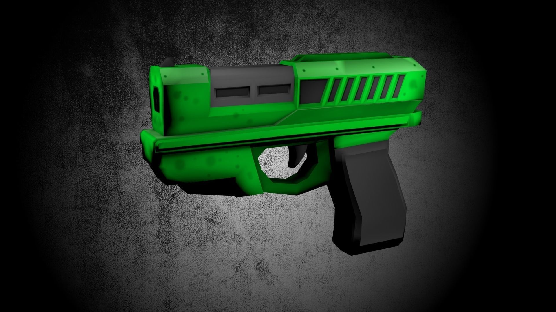Low Poly Game Ready Pistol gun Low-poly 3D model_7