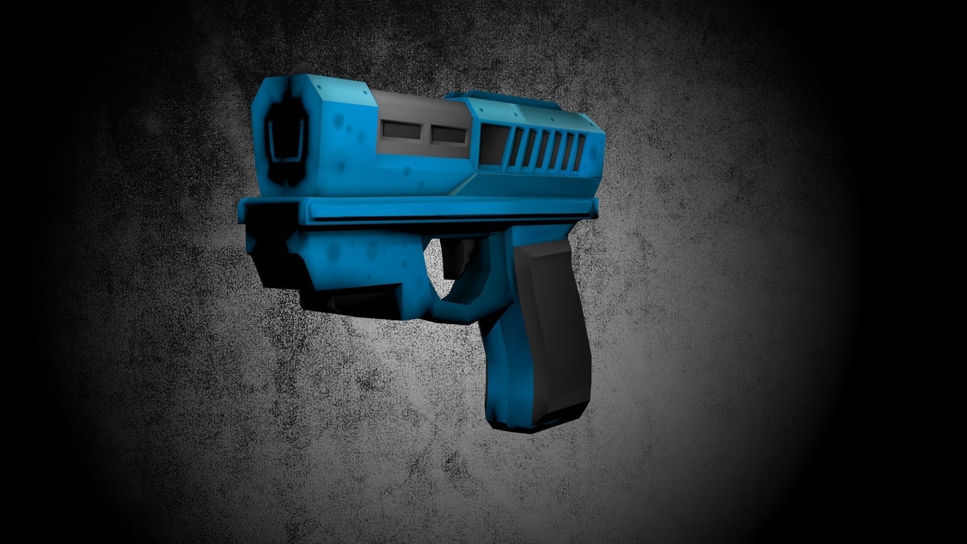 Low Poly Game Ready Pistol gun Low-poly 3D model_5