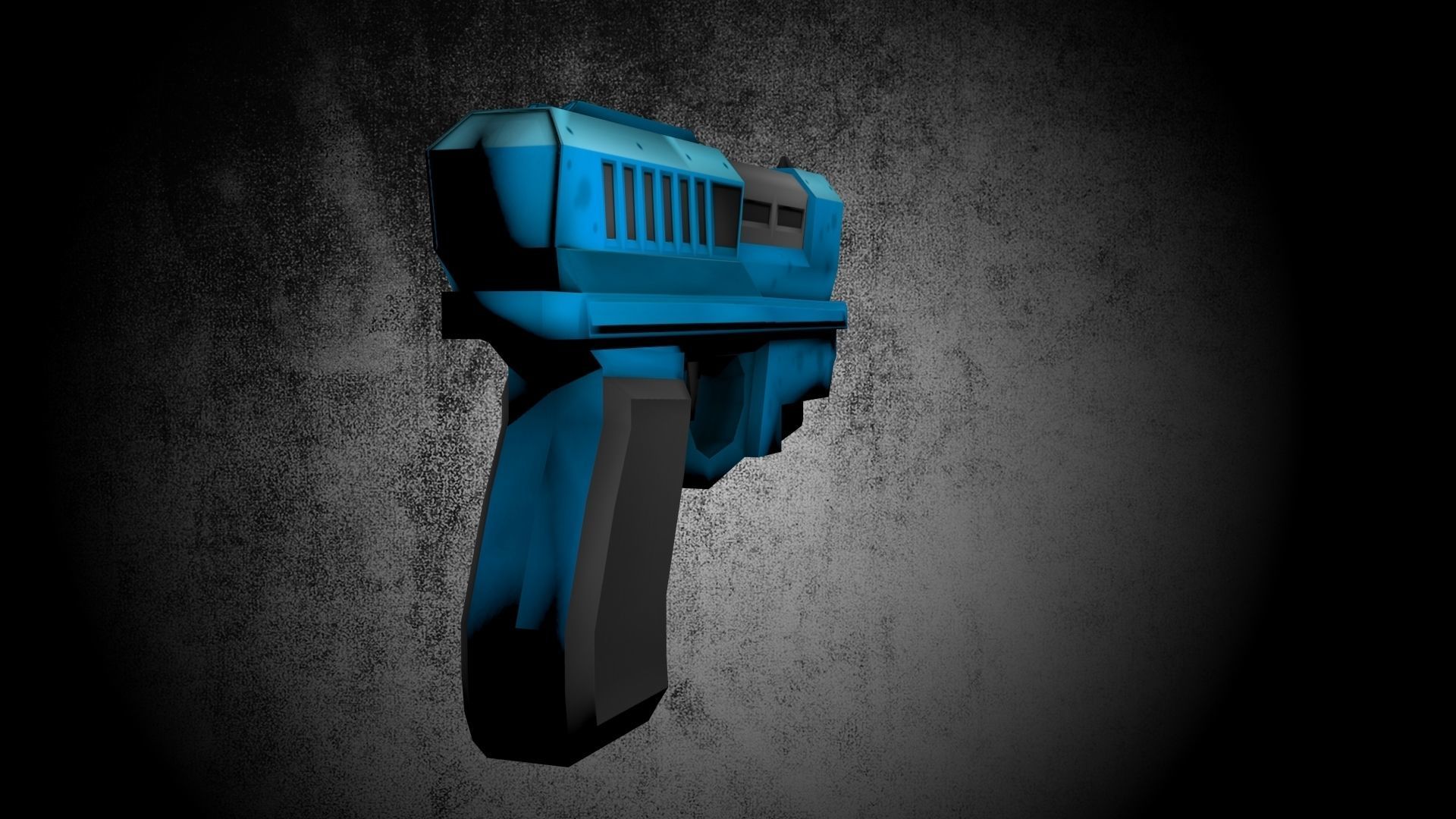 Low Poly Game Ready Pistol gun Low-poly 3D model_2