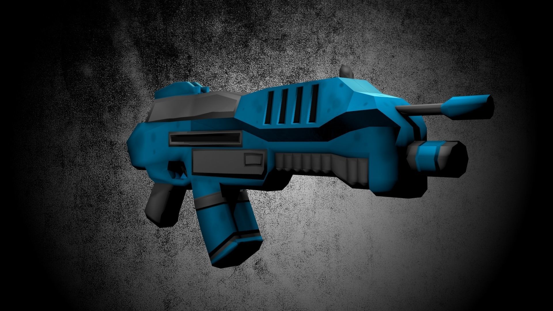 Low Poly Game Ready Assault Rifle Low-poly 3D model_2