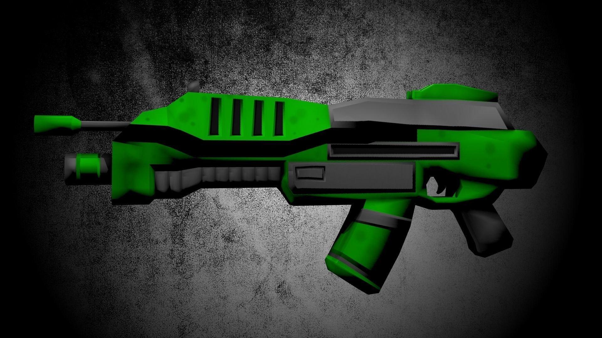 Low Poly Game Ready Assault Rifle Low-poly 3D model_3