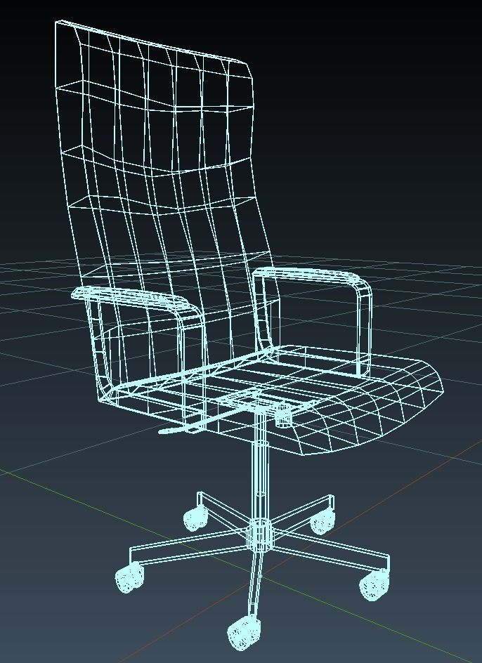 Leather Office Chair Free low-poly 3D model_7