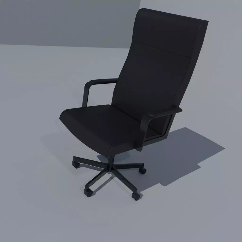 Leather Office Chair Free low-poly 3D model_0