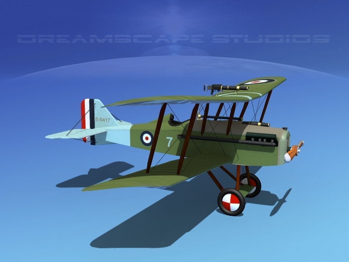 RAF SE-5A Fighter V02 3D model_4