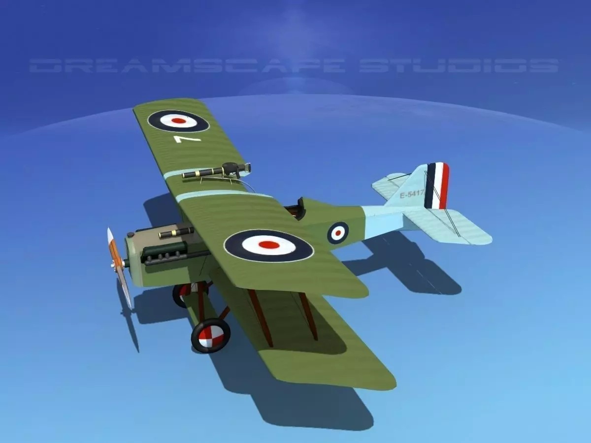 RAF SE-5A Fighter V02 3D model_0