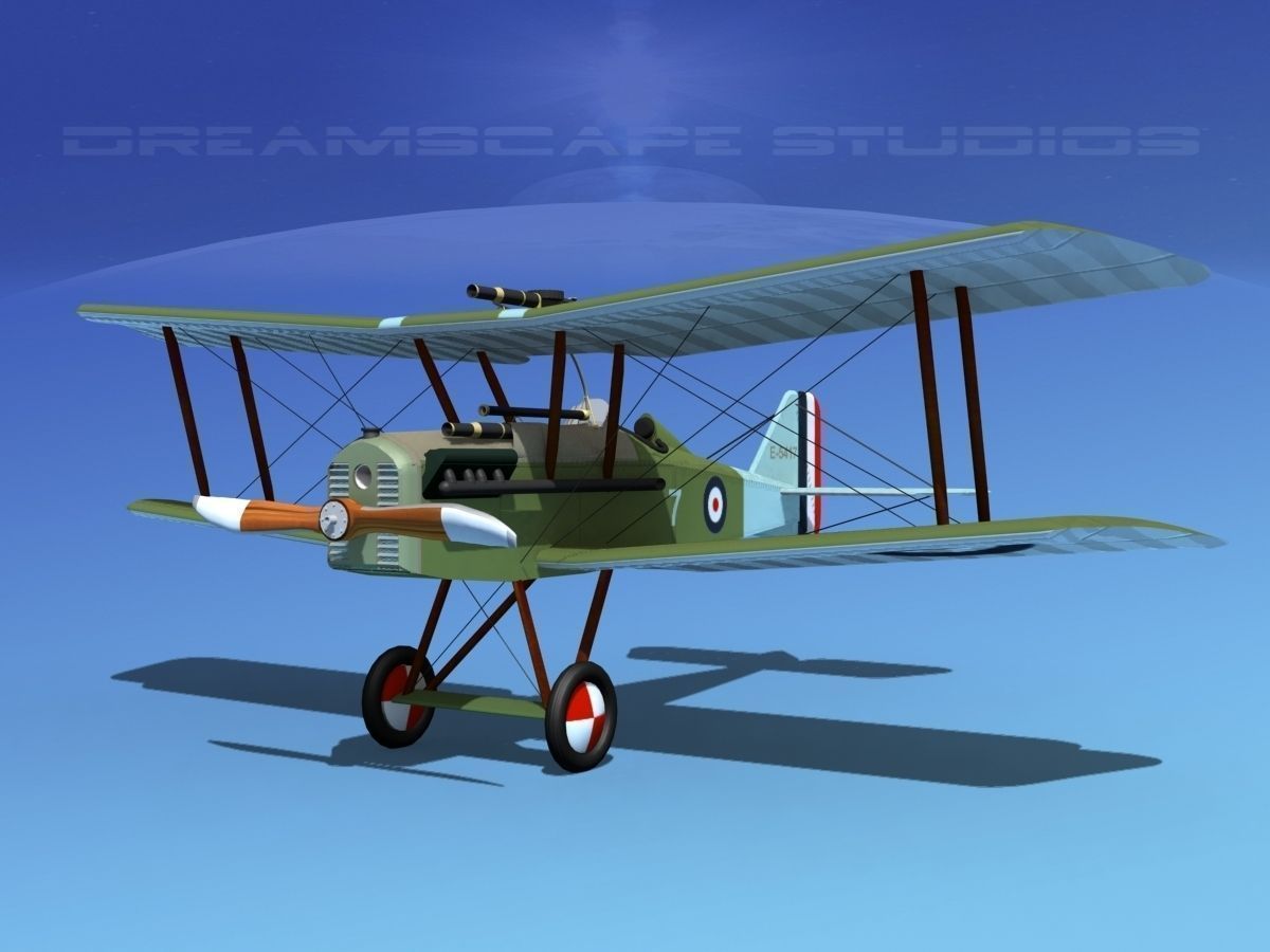 RAF SE-5A Fighter V02 3D model_1