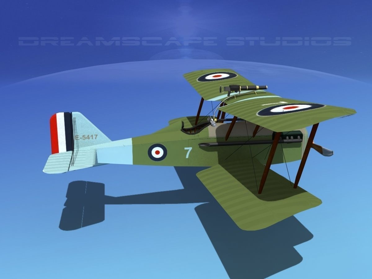 RAF SE-5A Fighter V02 3D model_5