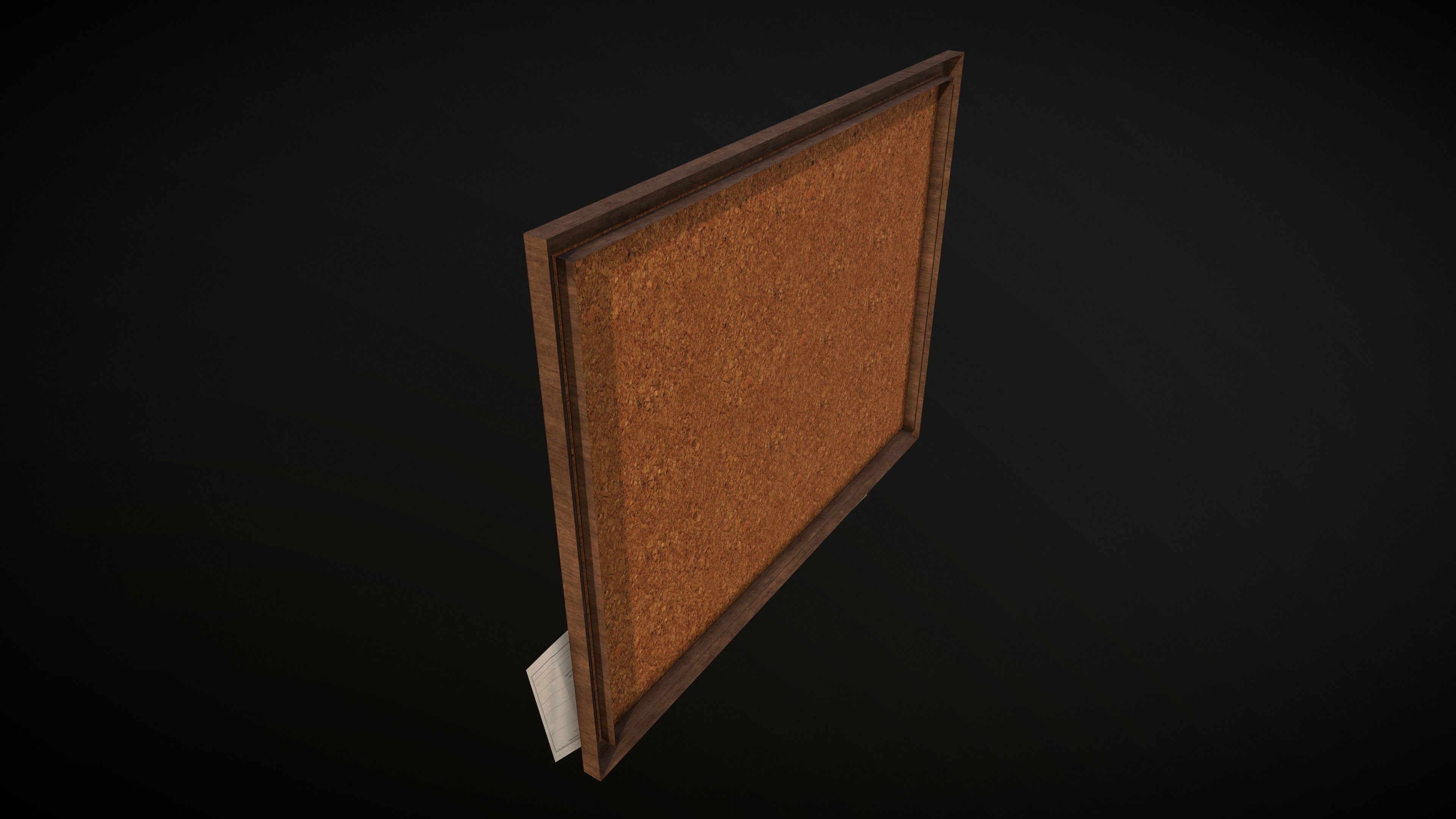 Police Pinboard Low-poly 3D model_19