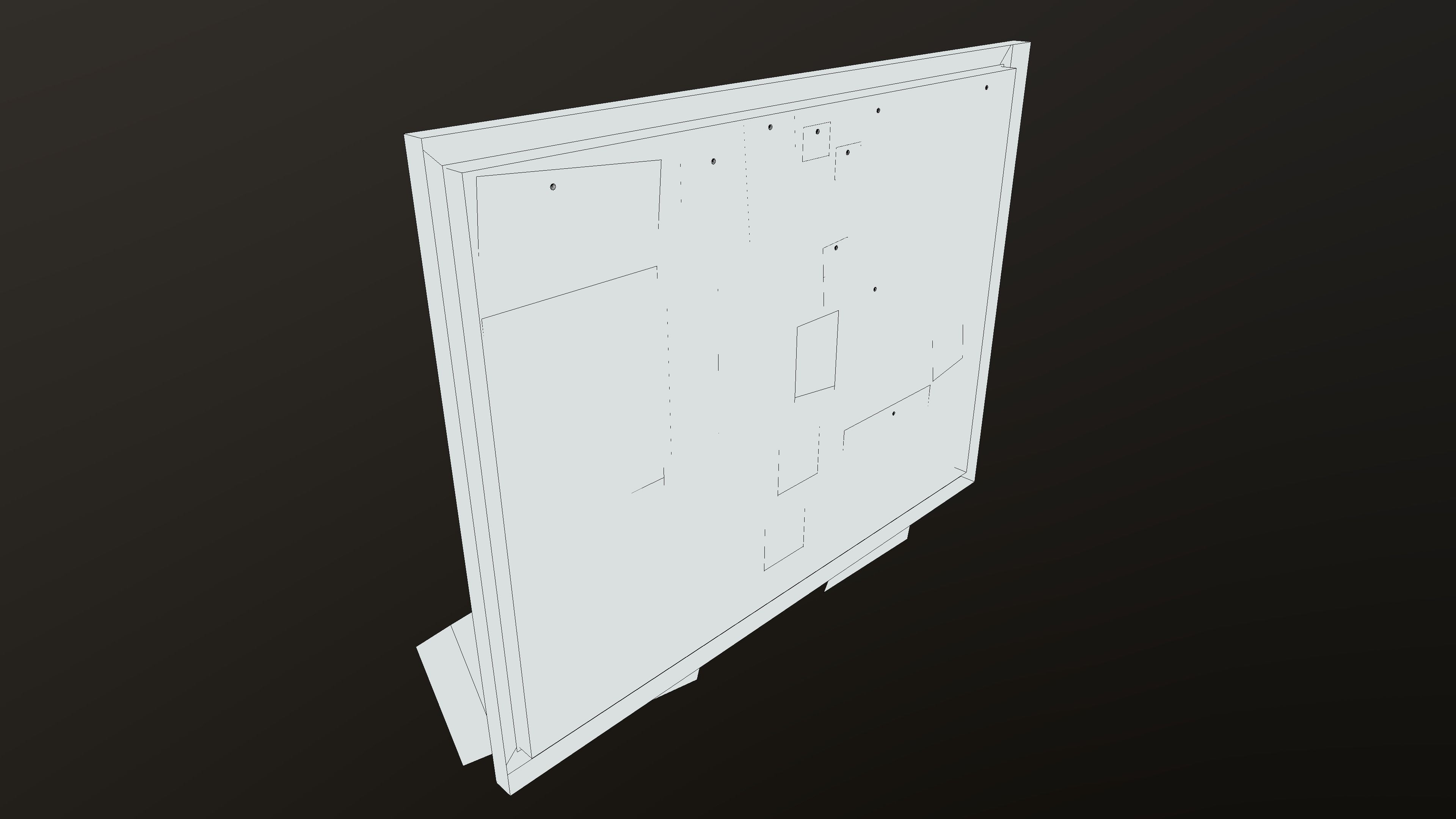Police Pinboard Low-poly 3D model_16
