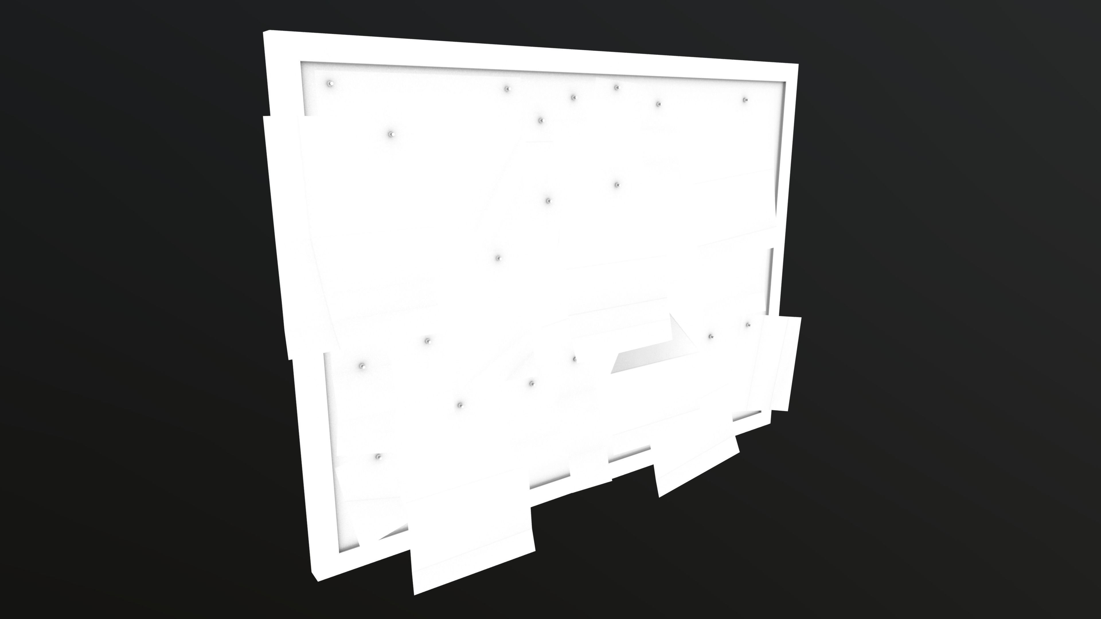 Police Pinboard Low-poly 3D model_17