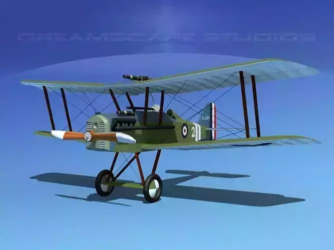 RAF SE5A Fighter V03 3D model