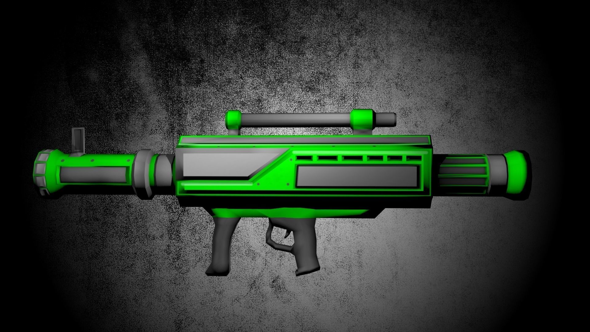Game Ready Rocket Launcher Low-poly 3D model_4