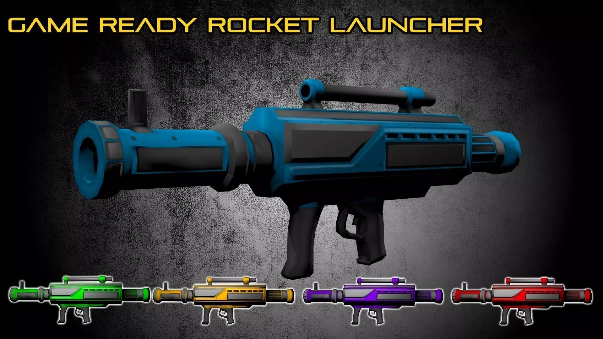 Game Ready Rocket Launcher Low-poly 3D model_0