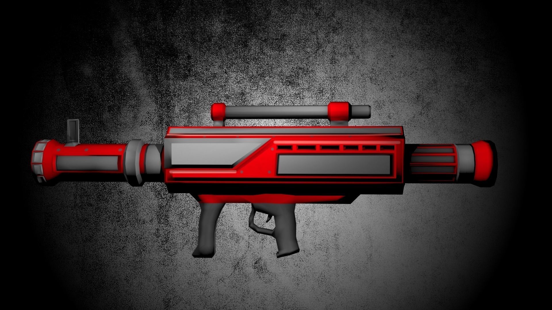 Game Ready Rocket Launcher Low-poly 3D model_7