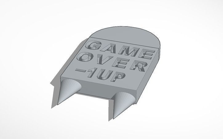 tombstone game over - 3D print model_0