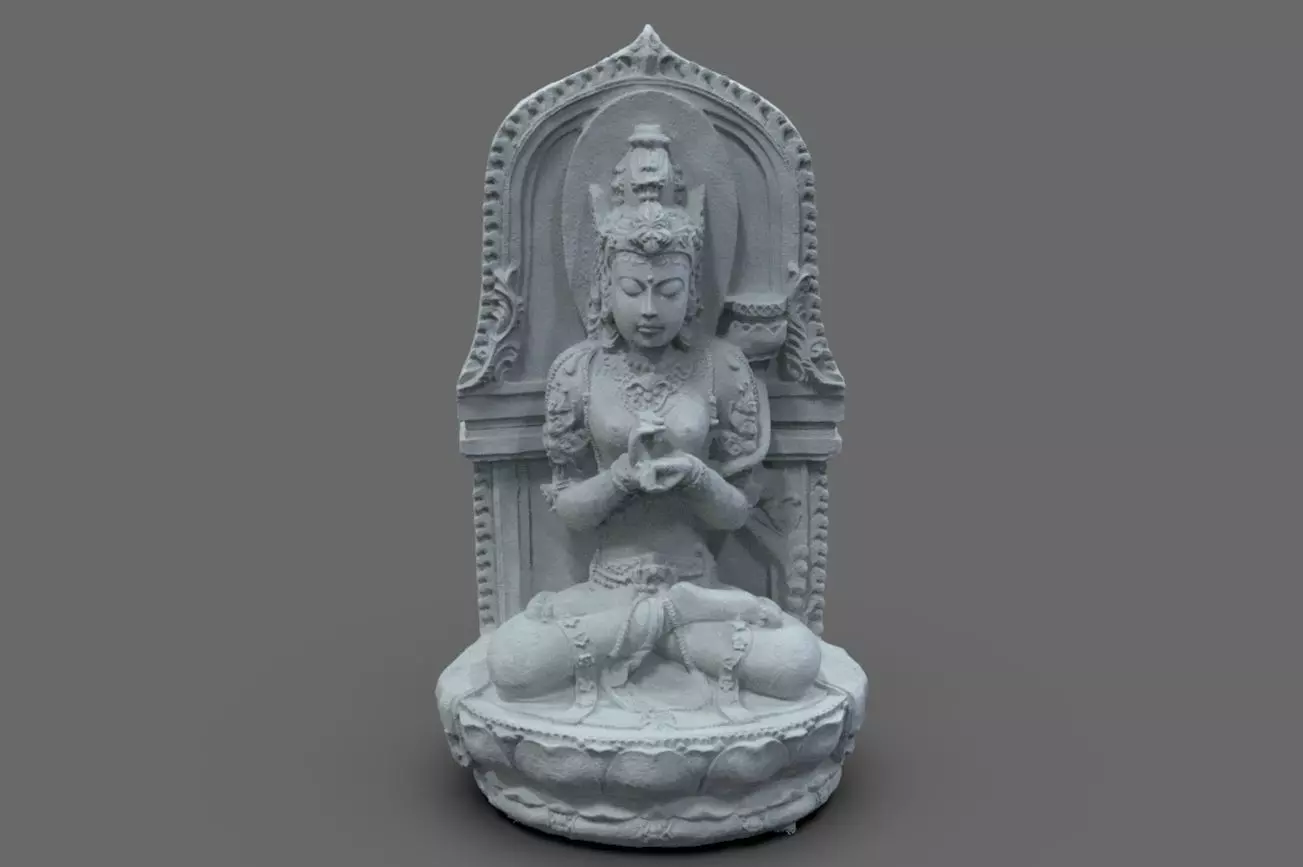 Buddha indian statue 3D model