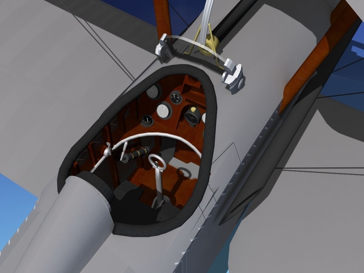 RAF SE5A Fighter V05 3D model_13