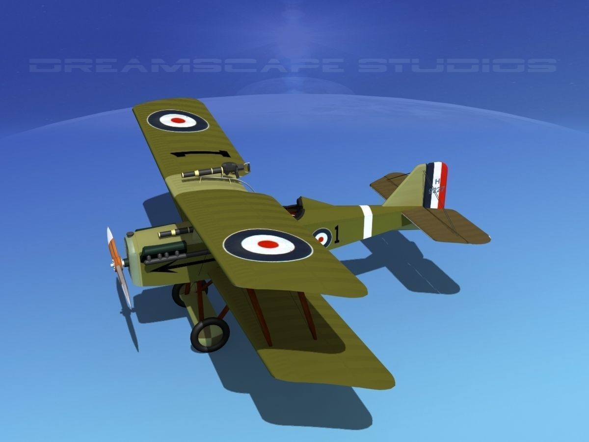 RAF SE5A Fighter V05 3D model_9