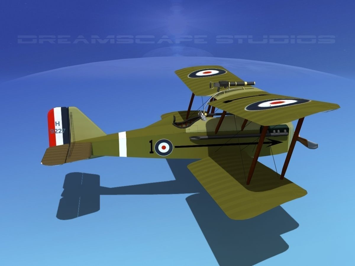 RAF SE5A Fighter V05 3D model_4