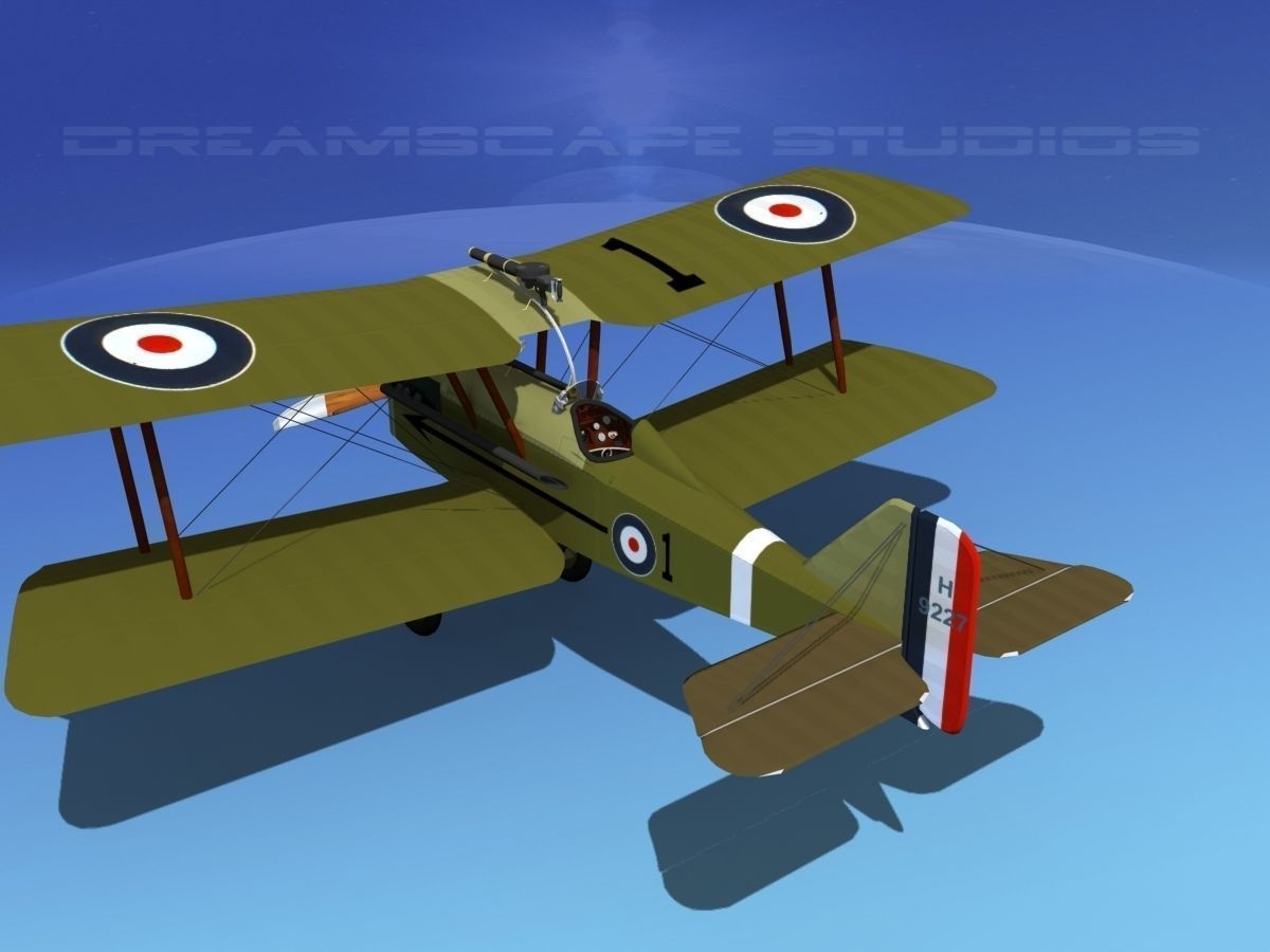 RAF SE5A Fighter V05 3D model_7