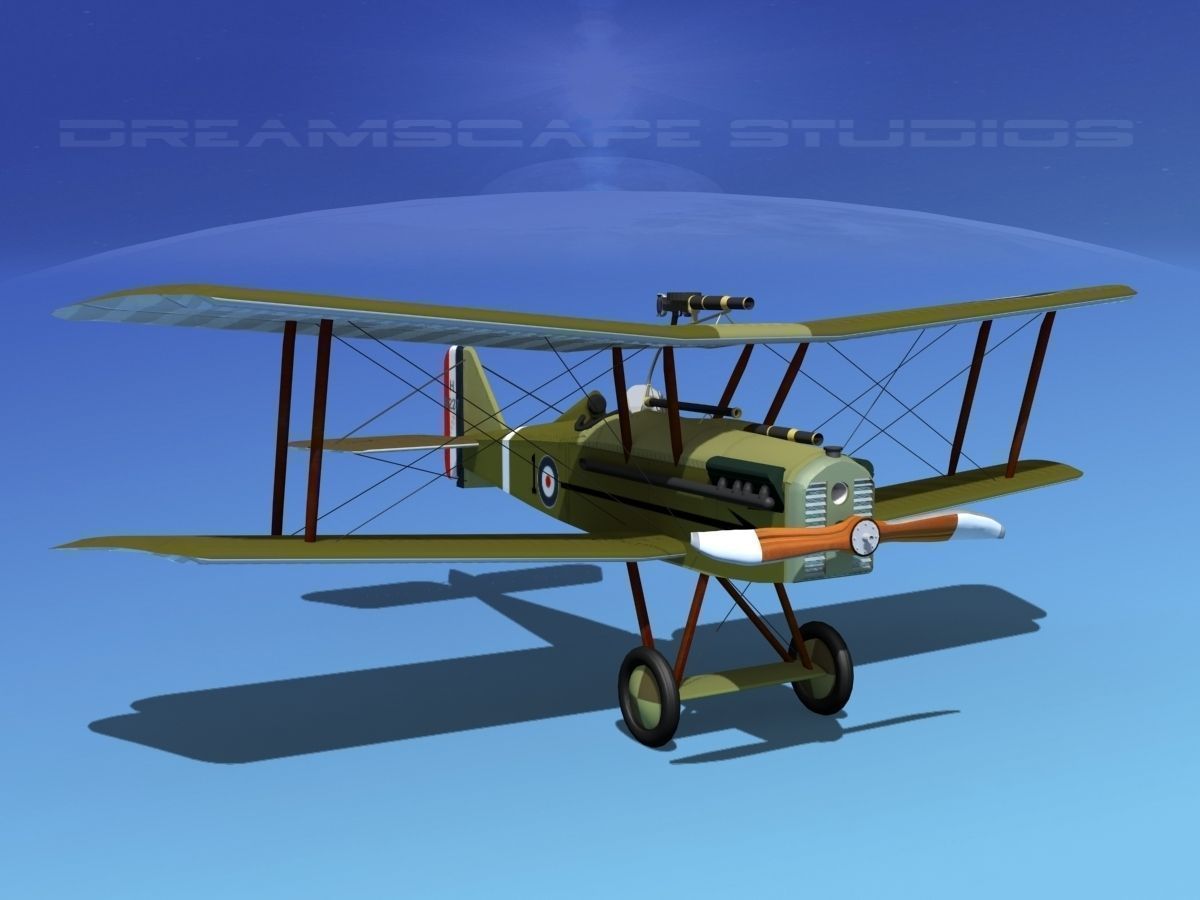 RAF SE5A Fighter V05 3D model_2
