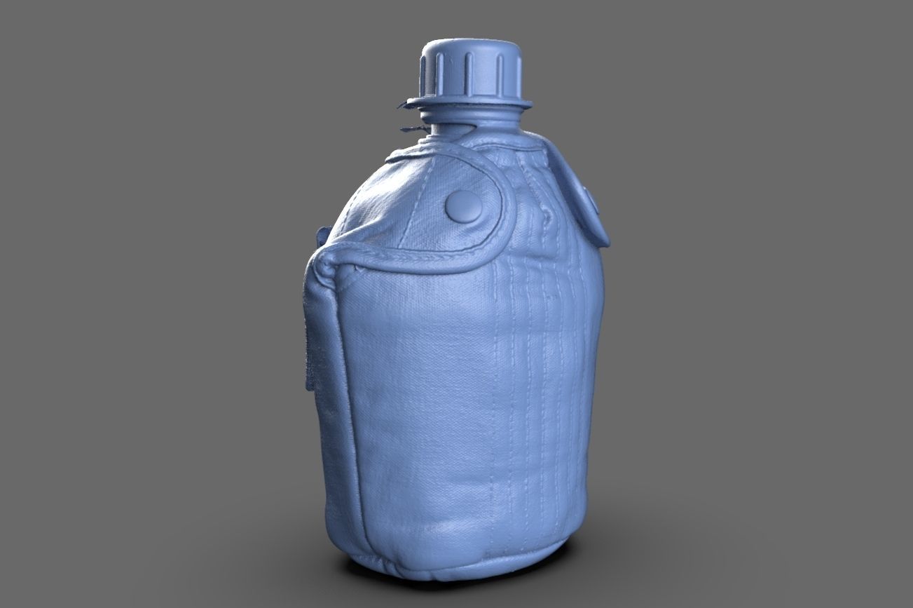 Military Water Bottle Canteen 3D model_7
