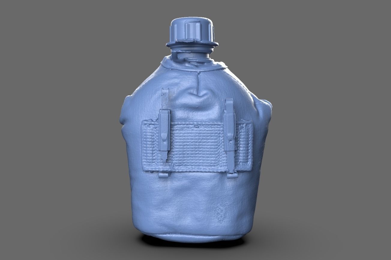 Military Water Bottle Canteen 3D model_4