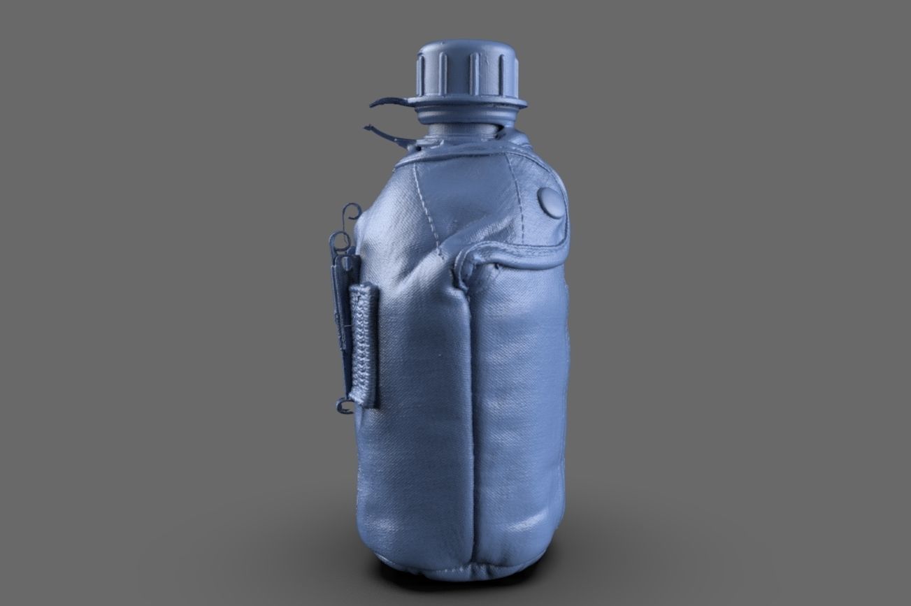 Military Water Bottle Canteen 3D model_6