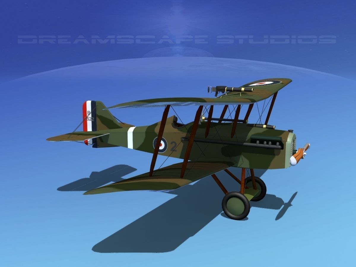 RAF SE5A Fighter V06 3D model_3