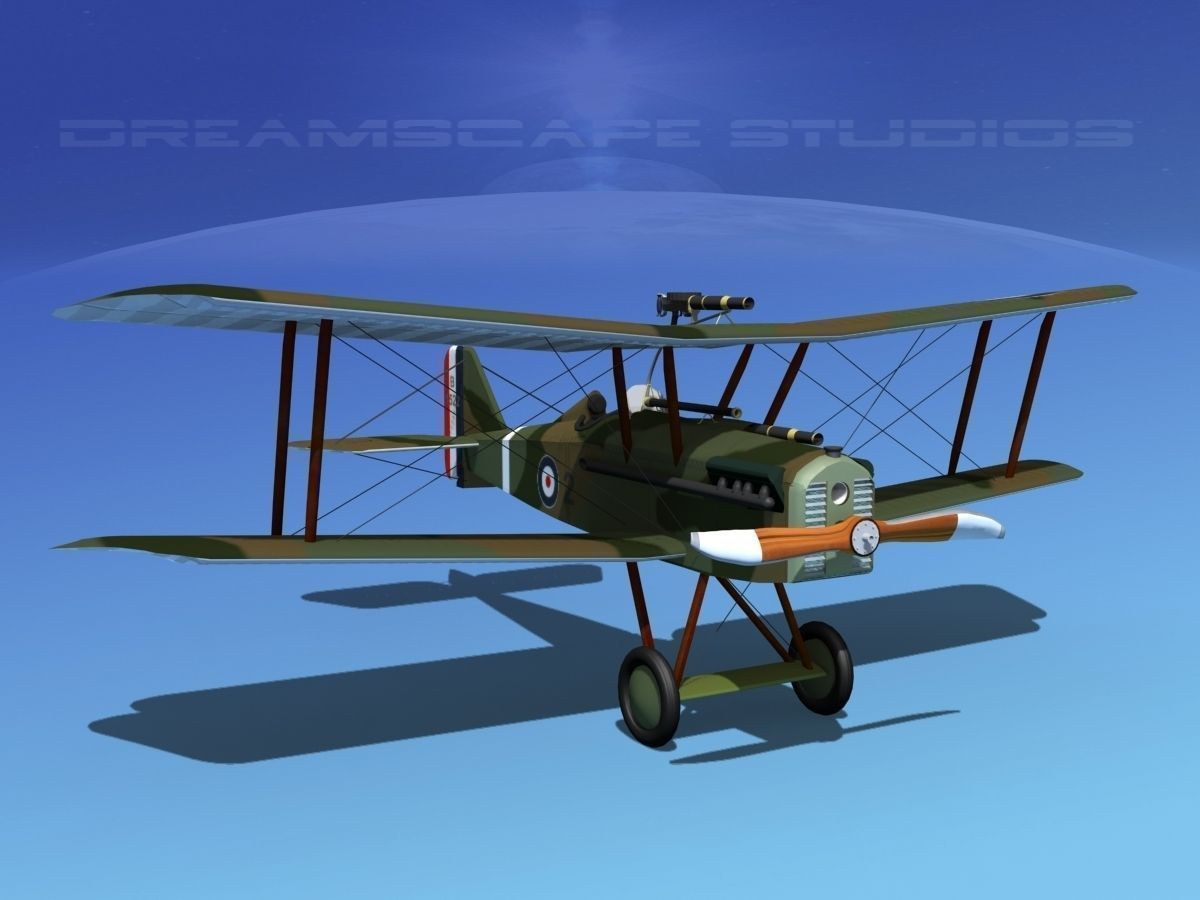 RAF SE5A Fighter V06 3D model_2