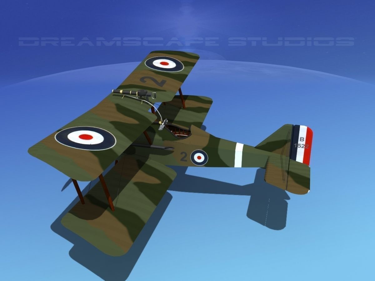RAF SE5A Fighter V06 3D model_8