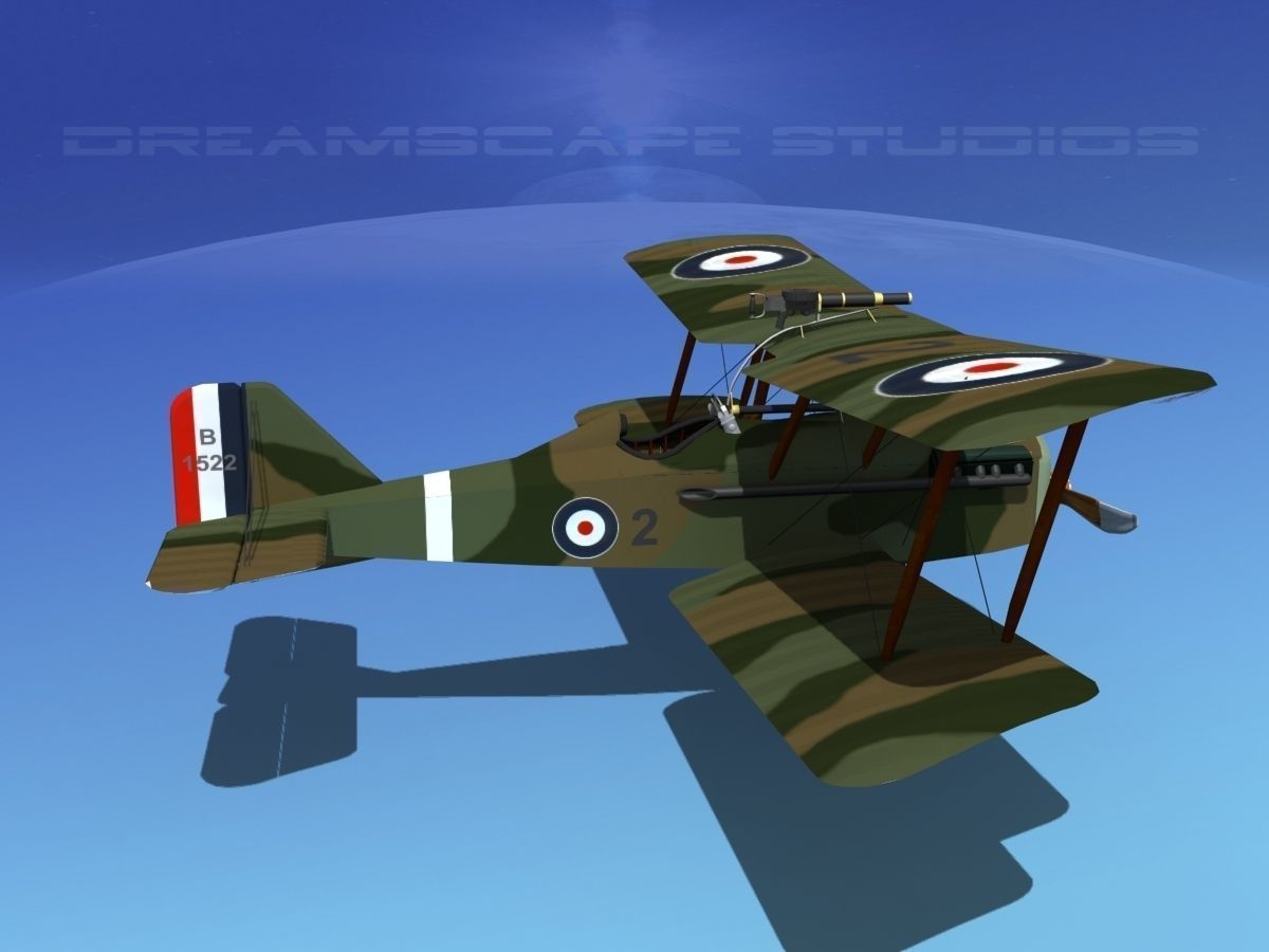 RAF SE5A Fighter V06 3D model_4