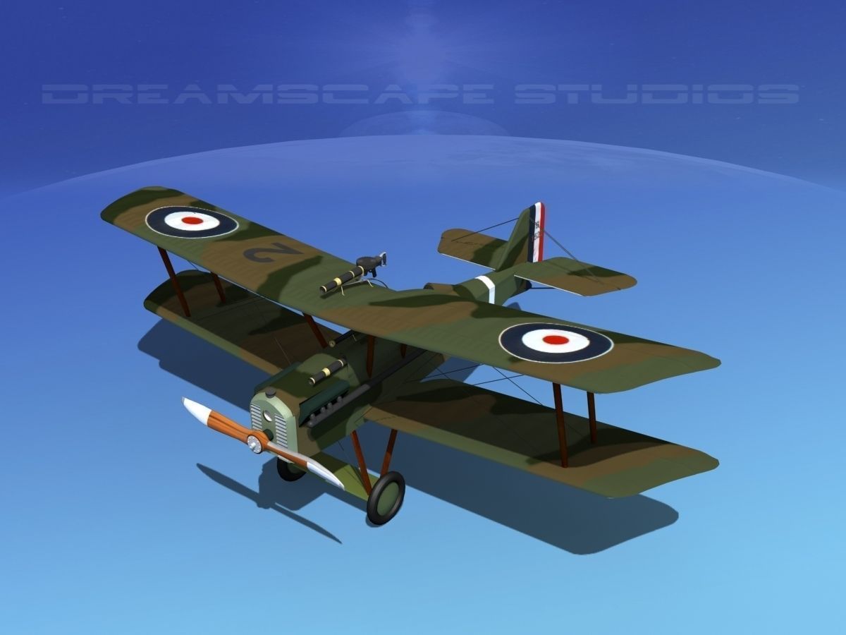 RAF SE5A Fighter V06 3D model_9