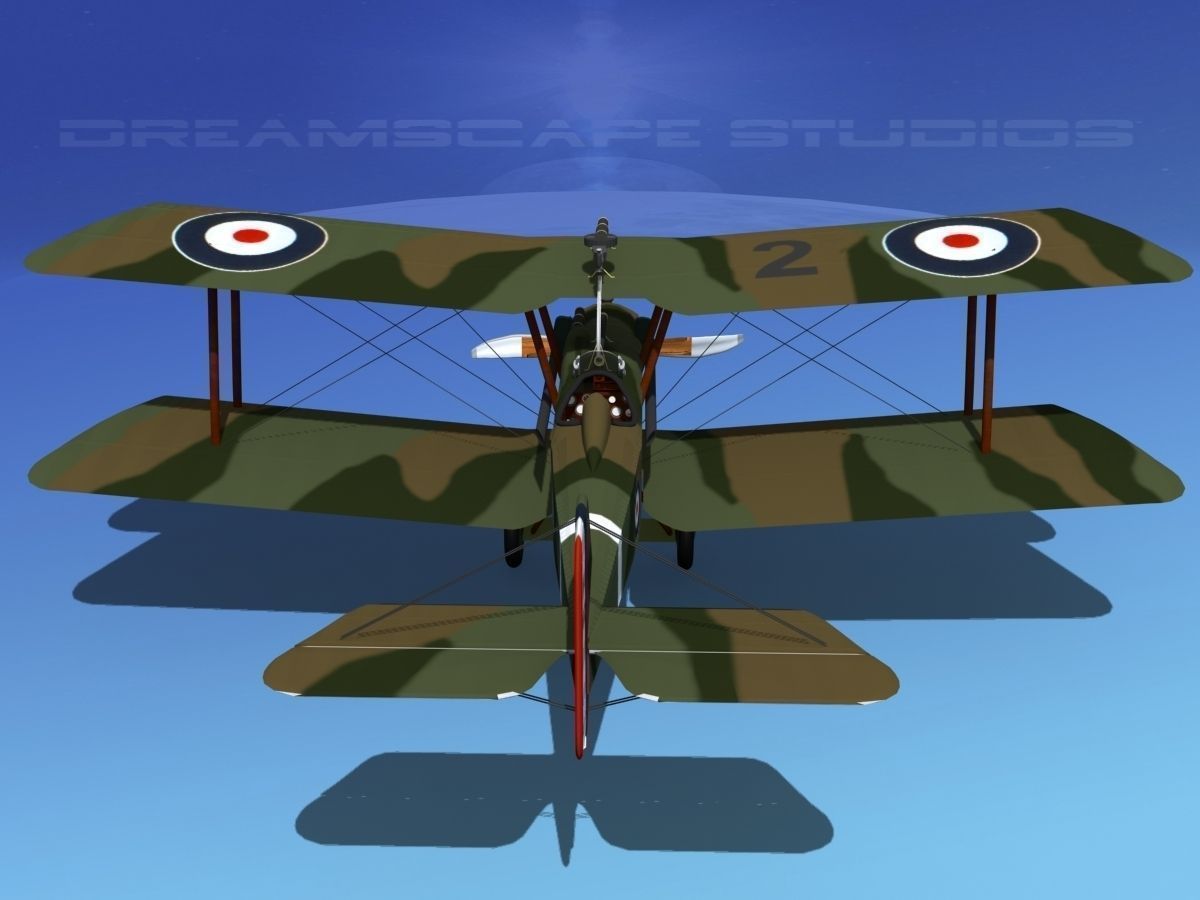 RAF SE5A Fighter V06 3D model_6
