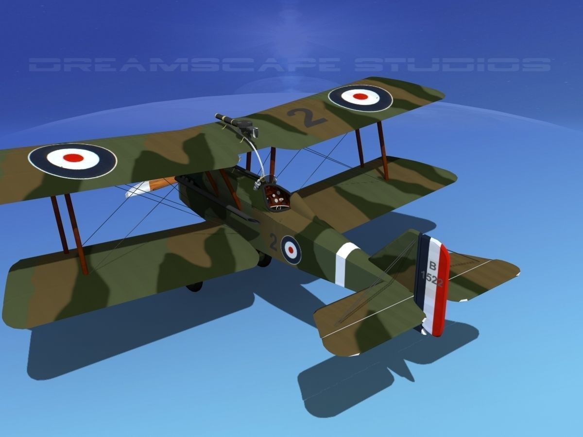RAF SE5A Fighter V06 3D model_7