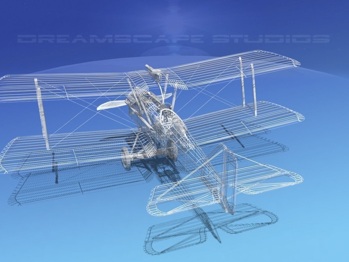 RAF SE5A Fighter V06 3D model_14