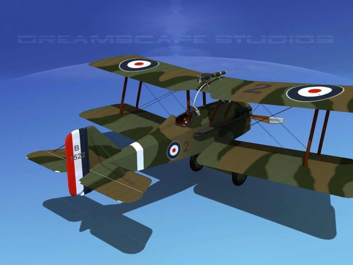 RAF SE5A Fighter V06 3D model_5