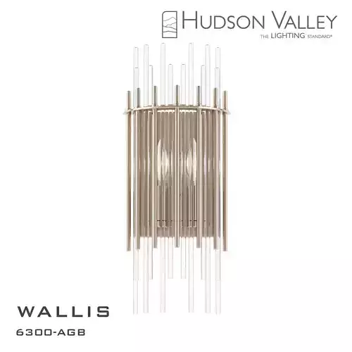 Wall light WALLIS 6300-AGB Low-poly 3D model