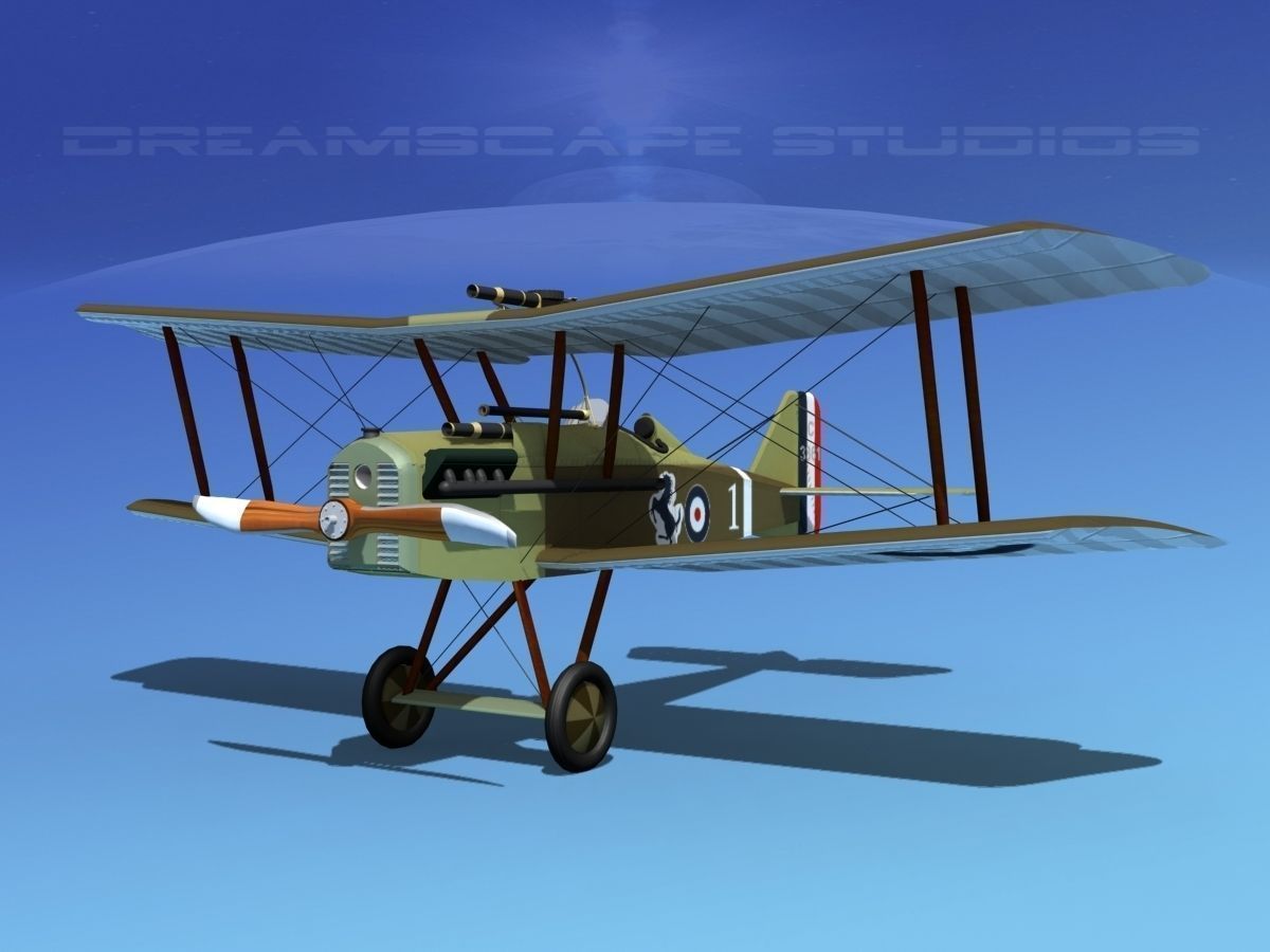 RAF SE5A Fighter V07 3D model_1