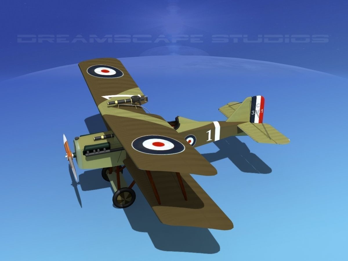 RAF SE5A Fighter V07 3D model_10