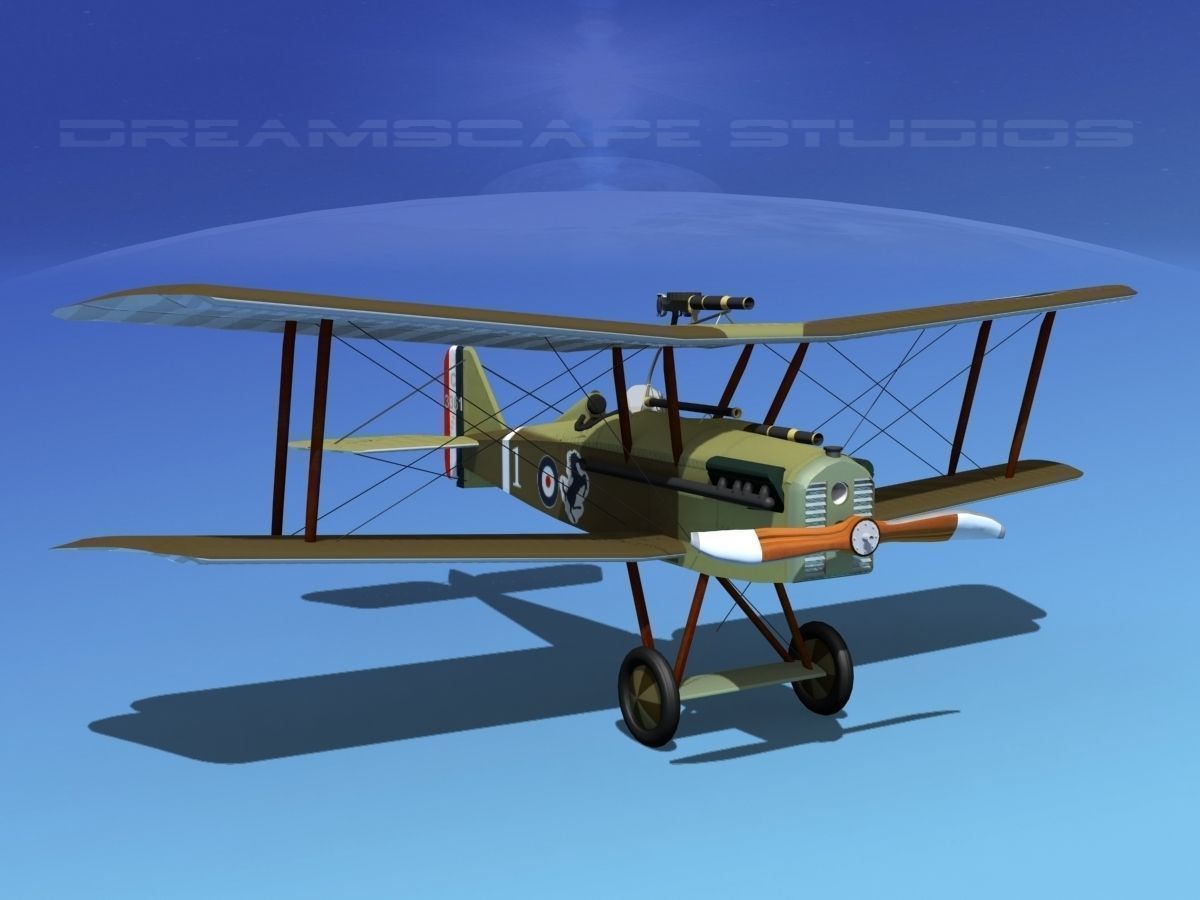 RAF SE5A Fighter V07 3D model_3