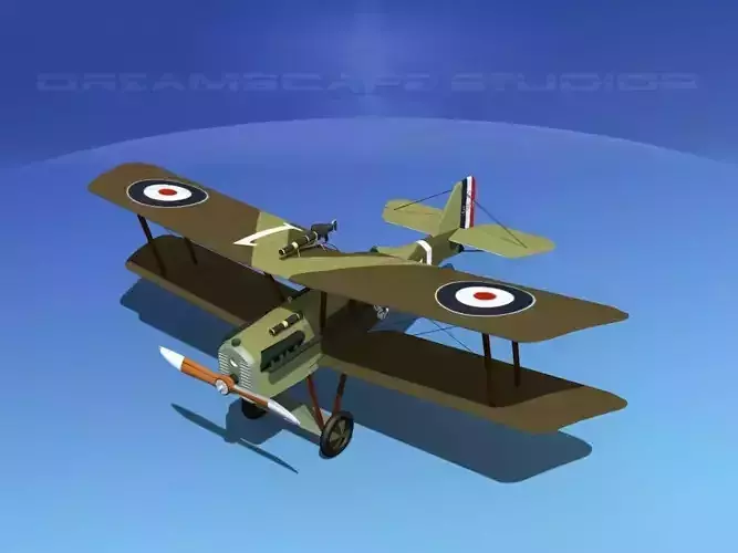 RAF SE5A Fighter V07 3D model