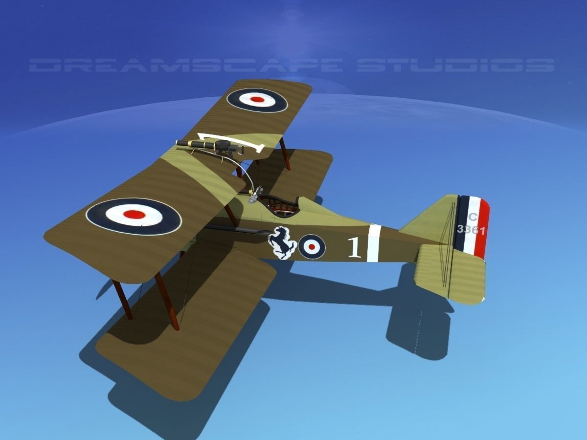 RAF SE5A Fighter V07 3D model_9