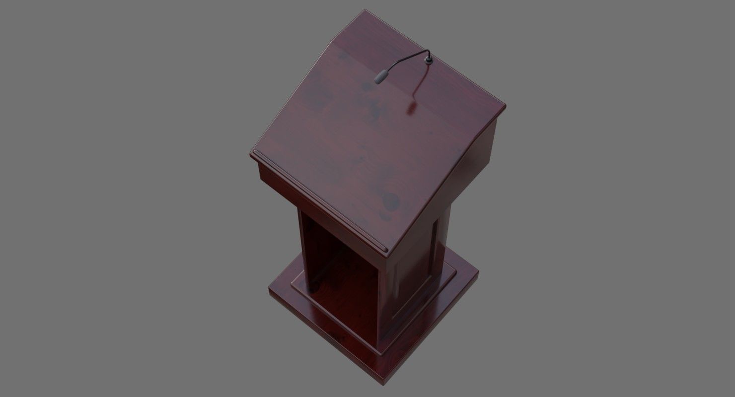 Podium 1A Low-poly 3D model_5