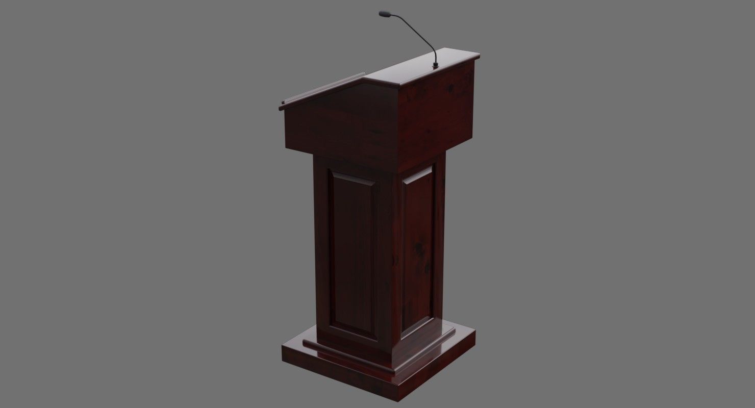 Podium 1A Low-poly 3D model_4
