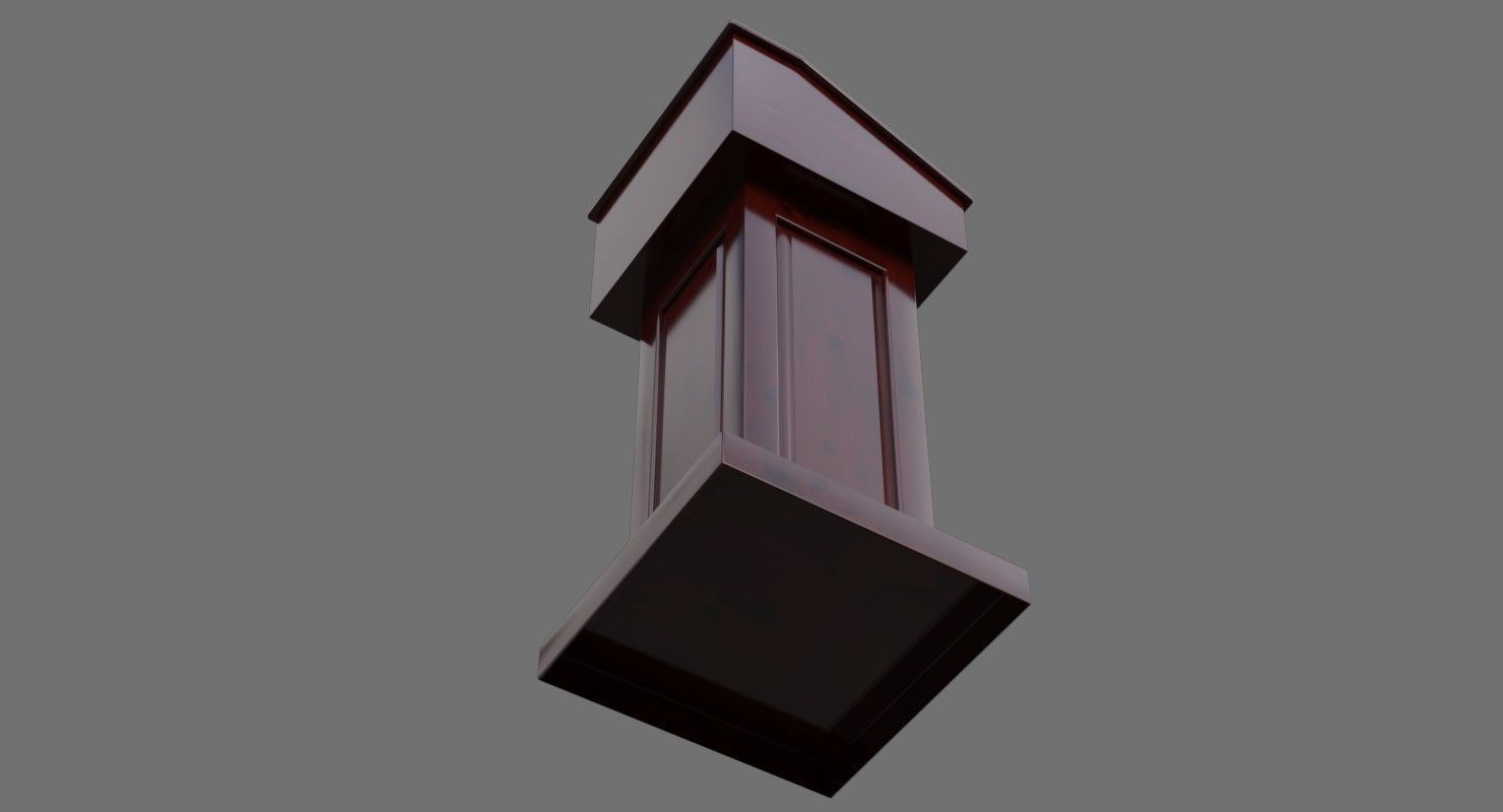 Podium 1A Low-poly 3D model_7
